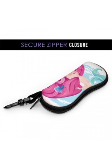 Étui à lunettes, mignon poisson sirène étoile de mer Illustration vectorielle lunettes de soleil étui souple étui à lunettes 