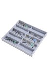 Cyhamse rangement pour lunettes | rangement daffichage lunettes à 12 grilles | Organisateur stockage bijoux portable pour lu