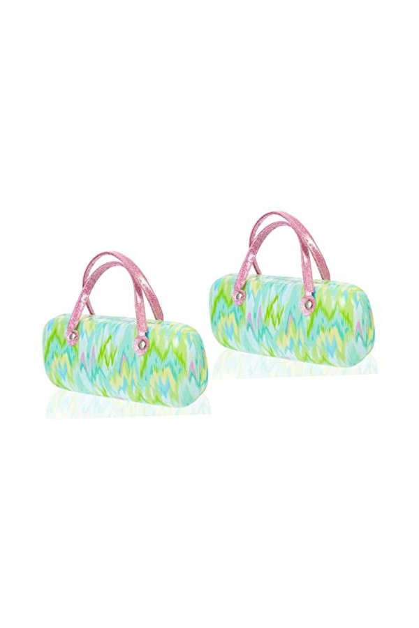 Garneck 2 Pièces Implant En Cuir Pu Métal Support De Stockage De Lunettes Étui à Lunettes Avec Poignée Étui Multi Lunettes De