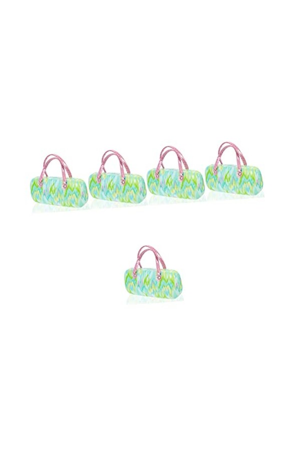 Garneck 2 Pièces Implant En Cuir Pu Métal Support De Stockage De Lunettes Étui à Lunettes Avec Poignée Étui Multi Lunettes De