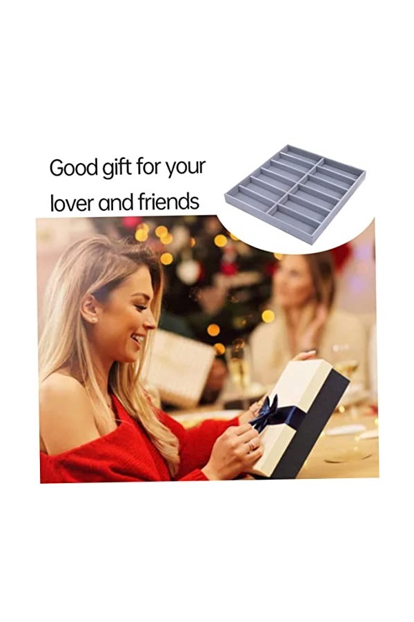 Liummrcy Coupe daffichage Velvet Lunes 12 Lunettes de Grille Organisateur Boîte à Lunettes Coupe de Rangement Porte-lunes