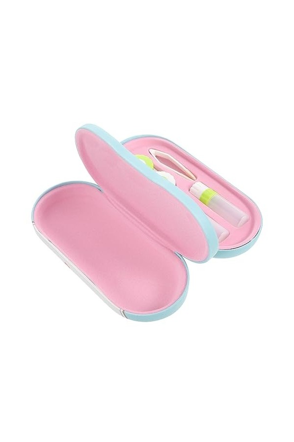 COOLHIYA 1 Jeu Étui à Lunettes Double Couche Récipient à Verres Sacs à Lunettes à Double Usage Étui à Lunettes Double Face Mi