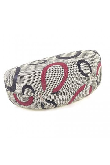 Ruilogod Boîte de boîtier de lunettes en faux cuir rouge noir