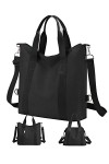 LIVACASA Sac a Main Femme, 13.4 Inch A4 Hydrofuge 2 en 1 Sac Cabas et Sacs Bandoulière,Multifonctionnel de Grande Capacité To
