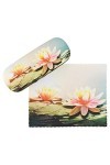 von Lilienfeld Nénuphars Étui Lunettes Boîte Robuste Cadeau Étui Lunettes de Soleil Chiffon de Nettoyage Art Fleur