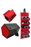TAIZER Boîte Rangement Lunettes Organisateur Lunettes Soleil Suspendus Boîte Rangement pour Lunettes Pliable Boîte Affichage 