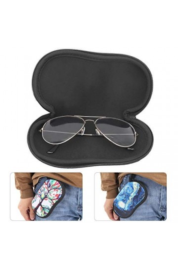 Alomejor 2 pi¨¨ces ¨¦tui ¨¤ lunettes avec mousqueton crochet lunettes ¨¦tanches poche ¨¤ glissi¨¨re lunettes de soleil portab