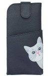 Mala Leather Cleo the Cat Collection 5171_50 Étui à lunettes en cuir - Bleu - taille unique