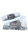 Étui à lunettes robuste en aluminium avec housse blanche et motifs mignons avec animaux + chiffon en microfibre au choix ave