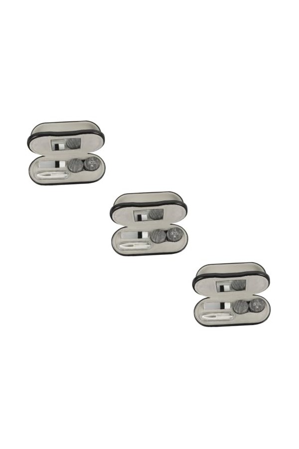 Gatuida 1 Ensemble Étui À Lunettes À Double Usage Étui À Lunettes De Contact 2 En 1 Étui À Lunettes En Grain De Bois Kit De L