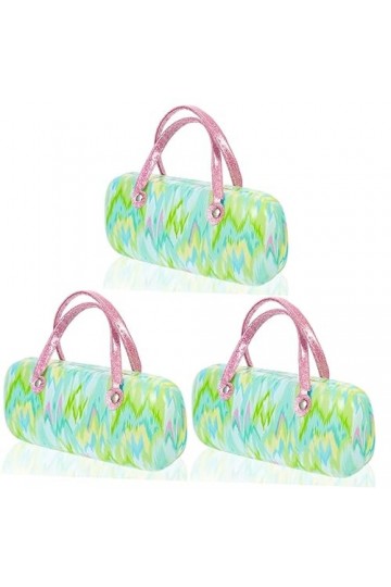 Gadpiparty 3 Pièces Implant En Cuir Pu Métal Couverture De Lunettes Étui à Lunettes De Couleur Lunettes De Poche Main Étui à 