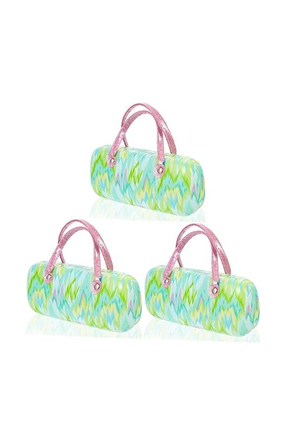 Gadpiparty 3 Pièces Implant En Cuir Pu Métal Couverture De Lunettes Étui à Lunettes De Couleur Lunettes De Poche Main Étui à 