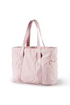 BAGSMART Sac fourre-tout pour femme - Grand sac à bandoulière avec boucle pour tapis de yoga - Pour gym, travail, école, rose