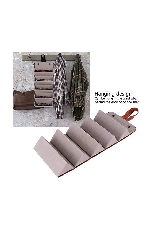 Organiseur de lunettes de soleil, porte-lunettes suspendu, étui de rangement pour lunettes, design pliable, collecteur de lun