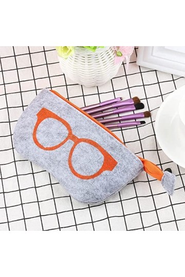 8 pièces Portable Étui pour Lunettes de Soleil-Mode Lunettes De Soleil Sac-Feutre Mou Anti-Scratch Lunettes Sac avec Fermetur