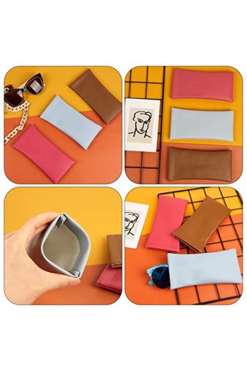 FRCOLOR 6 Pièces Sac à Lunettes Pochette Souple Pour Lunettes De Transport Pour Lunettes Organisateur Portatif De Lunettes De