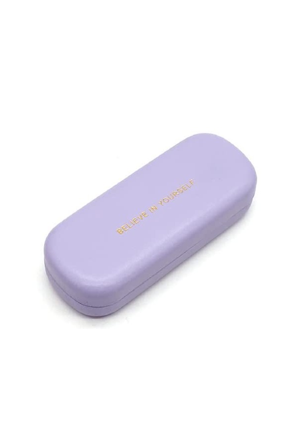 BECCYYLY Étui à Lunettes en Cuir Lunettes en métal carré Portable étui à Lunettes Femmes Hommes Durable