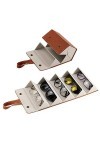 YO-HAPPY Organisateur de Voyage, 5 Fentes Pliable Plusieurs Lunettes de Soleil en Cuir PU Lunettes de Soleil étui pour Organi
