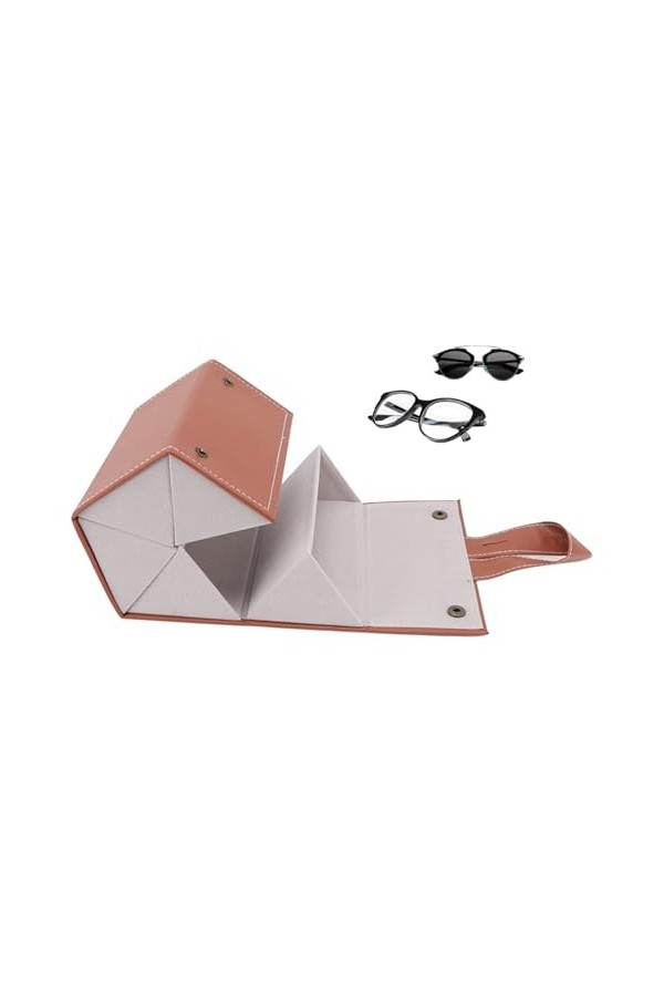 Étui De Rangement Pliable pour Lunettes De Soleil, étui à Lunettes Multiples en Cuir PU étui à Lunettes Suspendu Support De L