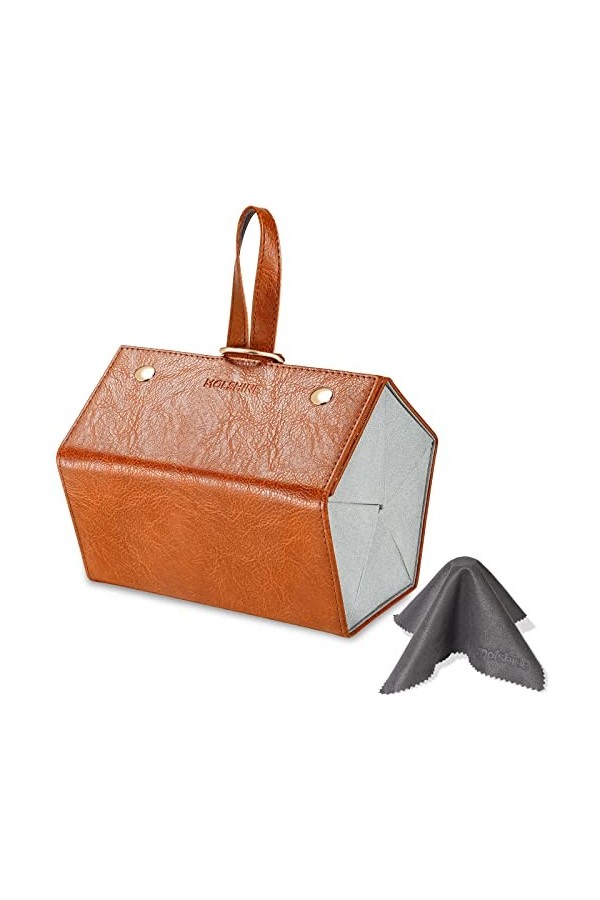 molshine Étui de rangement pliable pour lunettes de soleil - 5 emplacements - Pour femme et fille, marron