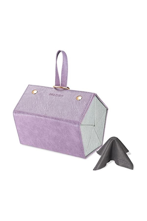 molshine Étui de rangement pliable pour lunettes de soleil - 5 emplacements - Pour femme et fille, marron