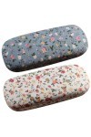 ABOOFAN Étui À Lunettes Étui À Lunettes À Coque Rigide Étui À Lunettes Étui À Lunettes Fleur Tissu Couvert Boîte À Lunettes P