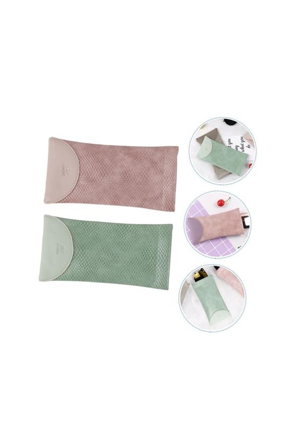 SOIMISS 4 Pcs Lunettes De Soleil Sac Pu Lunettes Sac Lunettes De Soleil Pochette Pu À Lunettes Voyage À Lunettes Voyage Sac D