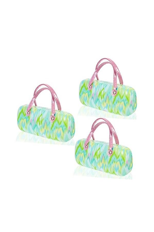 Healifty 3 Pièces En Cuir Pu Métal Implant Lunettes Métalliques Lunettes De Soleil Métalliques Pour Femmes Étui À Lunettes Po