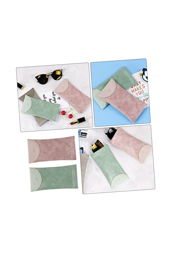 GALPADA 4 Pcs Sac De Lunettes De Soleil Étui À Lunettes En Cuir Lunettes Myopes Lunettes De Soleil Myopes Étui À Lunettes En 
