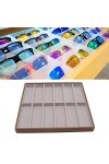 BROLEO Plateau daffichage pour Lunettes de Soleil, étui de Rangement pour Lunettes de Soleil à Cadre Ouvert pour la Maison 