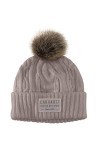 Carhartt Bonnet tricoté à pompon pour femme, Violet cendré, Taille unique