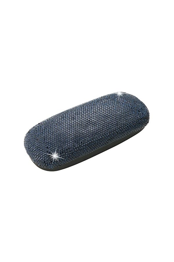 AsAlways Étui à lunettes avec strass scintillants et fermeture à pression, Argenté, taille unique