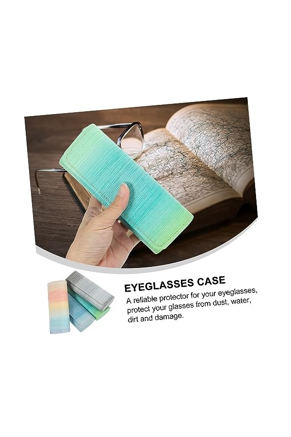 GOOHOCHY 4 Pièces À Lunettes De Sécurité Étuis à Lunettes Pour Femmes À Lunettes Mince Vitrine De Lunettes De Soleil Boîte à 