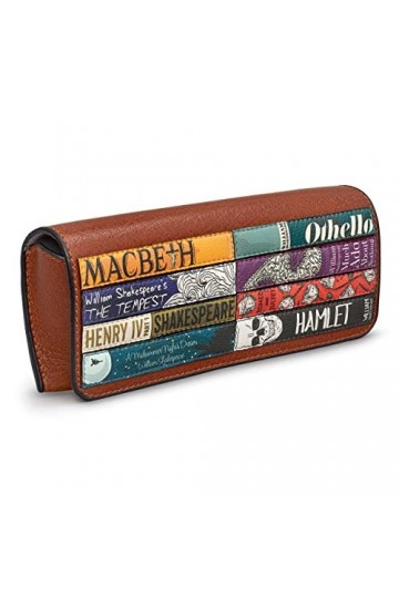 Yoshi Shakespeare Bookworm Étui à lunettes en cuir véritable Marron, marron, taille unique