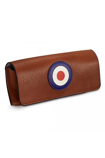 Yoshi Mod Target Étui à lunettes en cuir avec rabat Marron, marron, taille unique