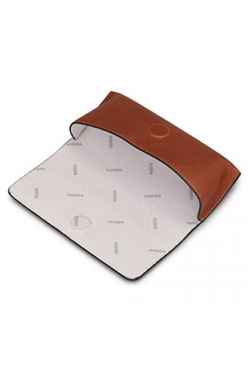 Yoshi Mod Target Étui à lunettes en cuir avec rabat Marron, marron, taille unique
