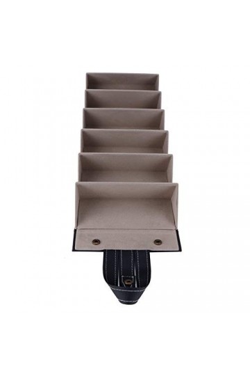 LIZEALUCKY Organiseur De Lunettes De Soleil Avec 6 Fentes, étui à Lunettes De Voyage Pliable, étui De Rangement Portable Pour