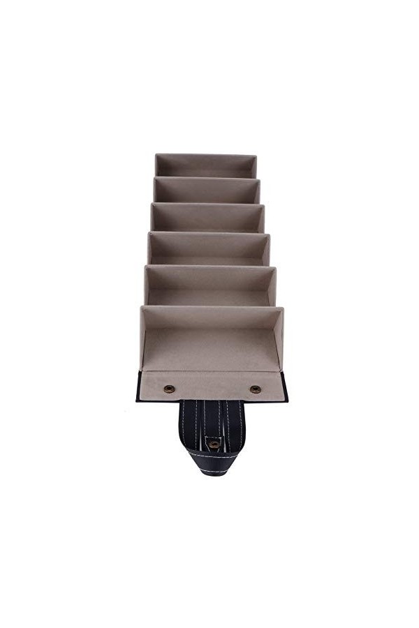 LIZEALUCKY Organiseur De Lunettes De Soleil Avec 6 Fentes, étui à Lunettes De Voyage Pliable, étui De Rangement Portable Pour