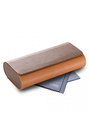 FEFI - Étui rigide double pour deux lunettes, marron, taille unique