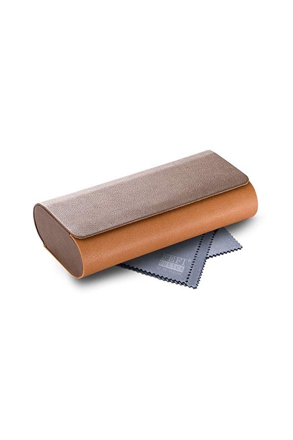 FEFI - Étui rigide double pour deux lunettes, marron, taille unique