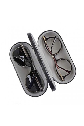 RURUOGUK Double étui à lunettes 2 en 1 double coque rigide pour 2 paires de lunettes ne convient pas aux lunettes de soleil 