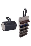 BORDSTRACT Lunettes Etui Lunettes, Étui à Lunettes avec 5 Compartiments, Pliable Organisateur De Lunettes De Soleil Pour Homm