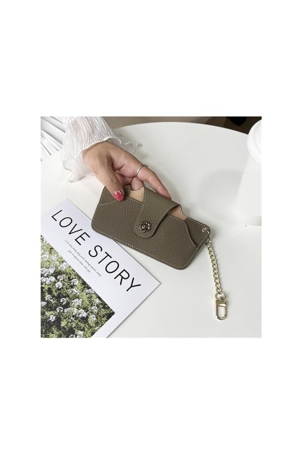 Accessoires Pride pour femmes Sacs de rangement for lunettes en cuir, étuis for lunettes de soleil portables, étuis à pince f