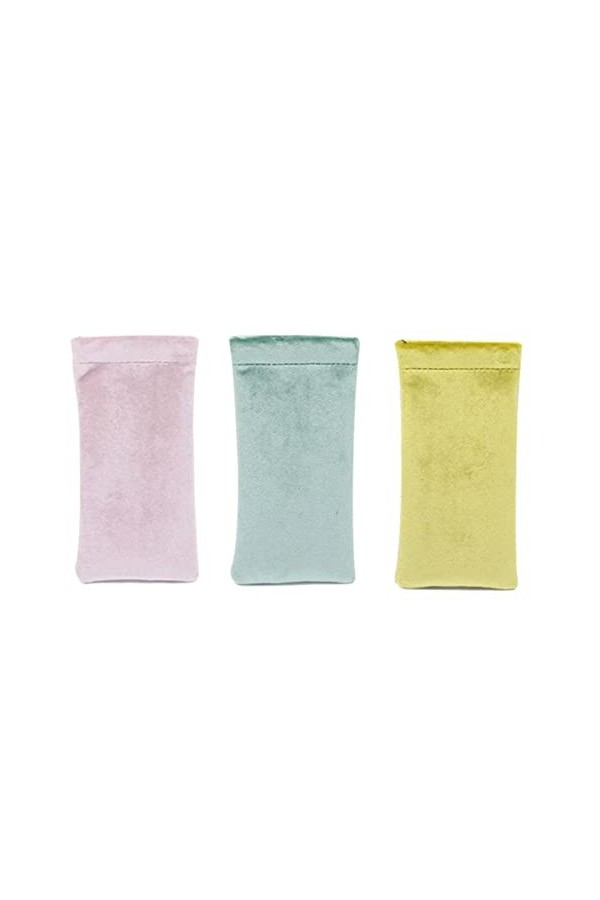 INGVY Étui à lunettes tendance portable pour lunettes de soleil Pochette en velours doux Étuis à lunettes de lecture Organisa