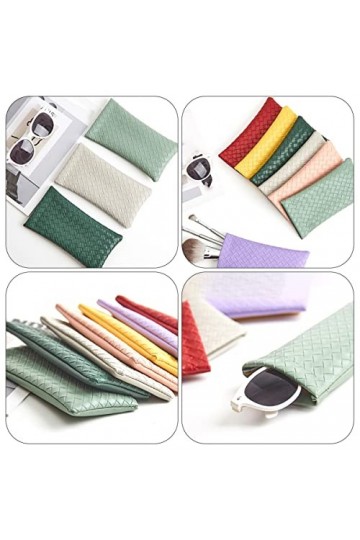 FRCOLOR 6 Pièces Sac à Lunettes Pochette De Transport Pour Lunettes De Sport Pochette Pour Lunettes De Soleil En Pu Étuis à L