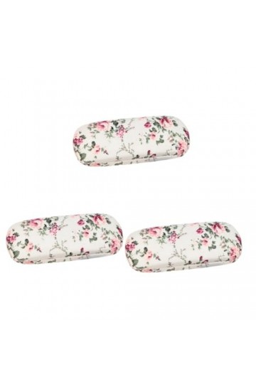SOLUSTRE Boîte De 3 Pièces à Lunettes Imprimé Porte-lunettes De Voyage à Lunettes De Ski à Lunettes Fleuri à Lunettes Portati