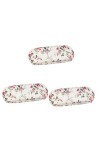SOLUSTRE Boîte De 3 Pièces à Lunettes Imprimé Porte-lunettes De Voyage à Lunettes De Ski à Lunettes Fleuri à Lunettes Portati