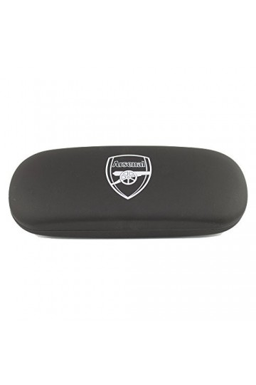 Arsenal FC Glasses Hard Protective Case for Men Or Women Étuis à Lunettes Mixte Adulte, Black & Red/Clear