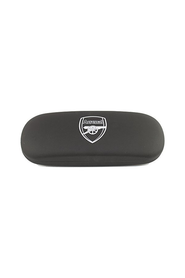 Arsenal FC Glasses Hard Protective Case for Men Or Women Étuis à Lunettes Mixte Adulte, Black & Red/Clear