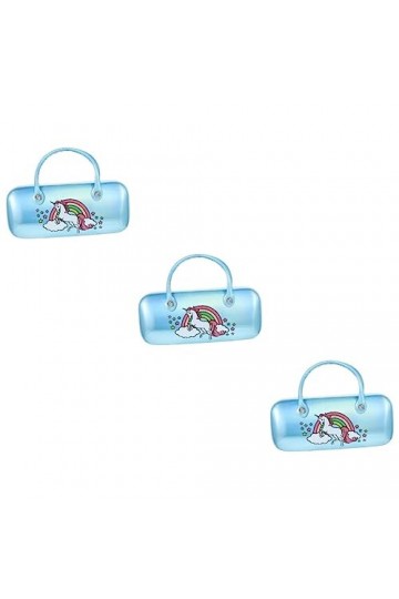 Garneck 3 Pièces Étuis Support Pour Titulaires Dessin Animé Dur Pu Stockage Lunettes De Soleil Portable Récipient Motif Conce